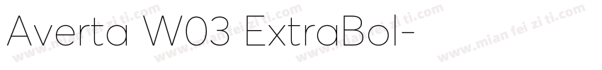 Averta W03 ExtraBol字体转换